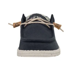 Wally Break Stitch - Navy -Deals Daily Shoes Store 110792568 WALLY LINEN NATURAL NAVY LEFT 4 1