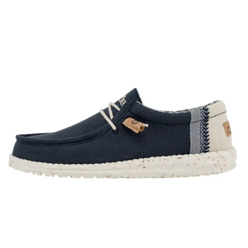 Wally Break Stitch - Navy -Deals Daily Shoes Store 110792568 WALLYLINEN NATURALNAVY 1