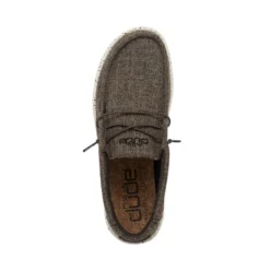 Wally Linen - Dark Brown -Deals Daily Shoes Store 112471628 WALLY ECO LINEN DARK BROWN LEFT 6
