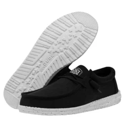 Wally Slub Canvas - Black 8 Wally Slub Canvas - Black -Deals Daily Shoes Store 40009 001 WALLYSLUBCANVAS BLACK PAIRBOTTOM