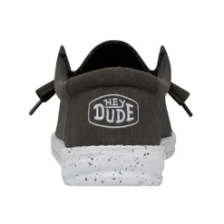 Wally Slub Canvas - Dark Grey -Deals Daily Shoes Store 40009 029 WALLYSLUBCANVAS DARKGREY LEFTBACK 1