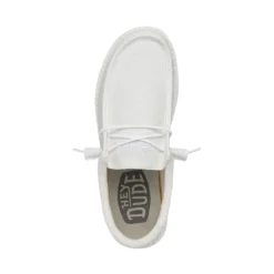 Wally Slub Canvas - White -Deals Daily Shoes Store 40009 100 WALLYSLUBCANVAS WHITE LEFTTOP