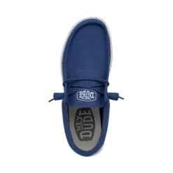 Wally Slub Canvas - True Blue -Deals Daily Shoes Store 40009 428 WALLYSLUBCANVAS TRUEBLUE LEFTTOP