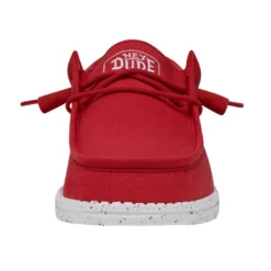 Wally Slub Canvas - Red -Deals Daily Shoes Store 40009 610 WALLYSLUBCANVAS RED LEFTFRONT