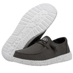 Wendy Slub Canvas - Dark Grey -Deals Daily Shoes Store 40063 029 WENDY SLUB CANVAS DARK GREY LEFT 3