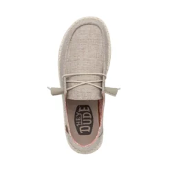 Wendy Chambray Wide - White Nut -Deals Daily Shoes Store 40151 2BK WENDYCHAMBRAYWIDE WHITENUT LEFTTOP