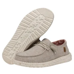 Wendy Chambray Wide - White Nut -Deals Daily Shoes Store 40151 2BK WENDYCHAMBRAYWIDE WHITENUT PAIRBOTTOM