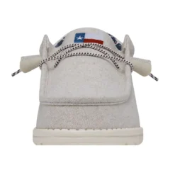 Wally Texas Canvas - Off White -Deals Daily Shoes Store 40380 1LB WALLYTEXASCANVAS OFFWHITE LEFTFRONT