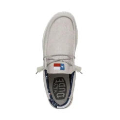 Wally Texas Canvas - Off White -Deals Daily Shoes Store 40380 1LB WALLYTEXASCANVAS OFFWHITE LEFTTOP
