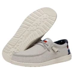 Wally Texas Canvas - Off White -Deals Daily Shoes Store 40380 1LB WALLYTEXASCANVAS OFFWHITE PAIRBOTTOM