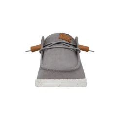 Wendy Washed Canvas - Grey -Deals Daily Shoes Store FW23 W 40297 030 WENDY WASHED CANVAS GREY LEFT FRONT
