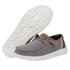 Wendy Washed Canvas - Grey -Deals Daily Shoes Store FW23 W 40297 030 WENDY WASHED CANVAS GREY LEFT PAIROUTSOLE