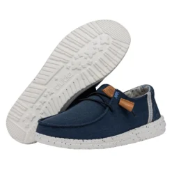 Wendy Washed Canvas - Navy 8 Wendy Washed Canvas - Navy -Deals Daily Shoes Store FW23 W 40297 410 WENDY WASHED CANVAS NAVY LEFT PAIROUTSOLE