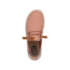 Wendy Washed Canvas - Rose Dust -Deals Daily Shoes Store FW23 W 40297 6WK WENDY WASHED CANVAS ROSE CLOUD LEFT TOP